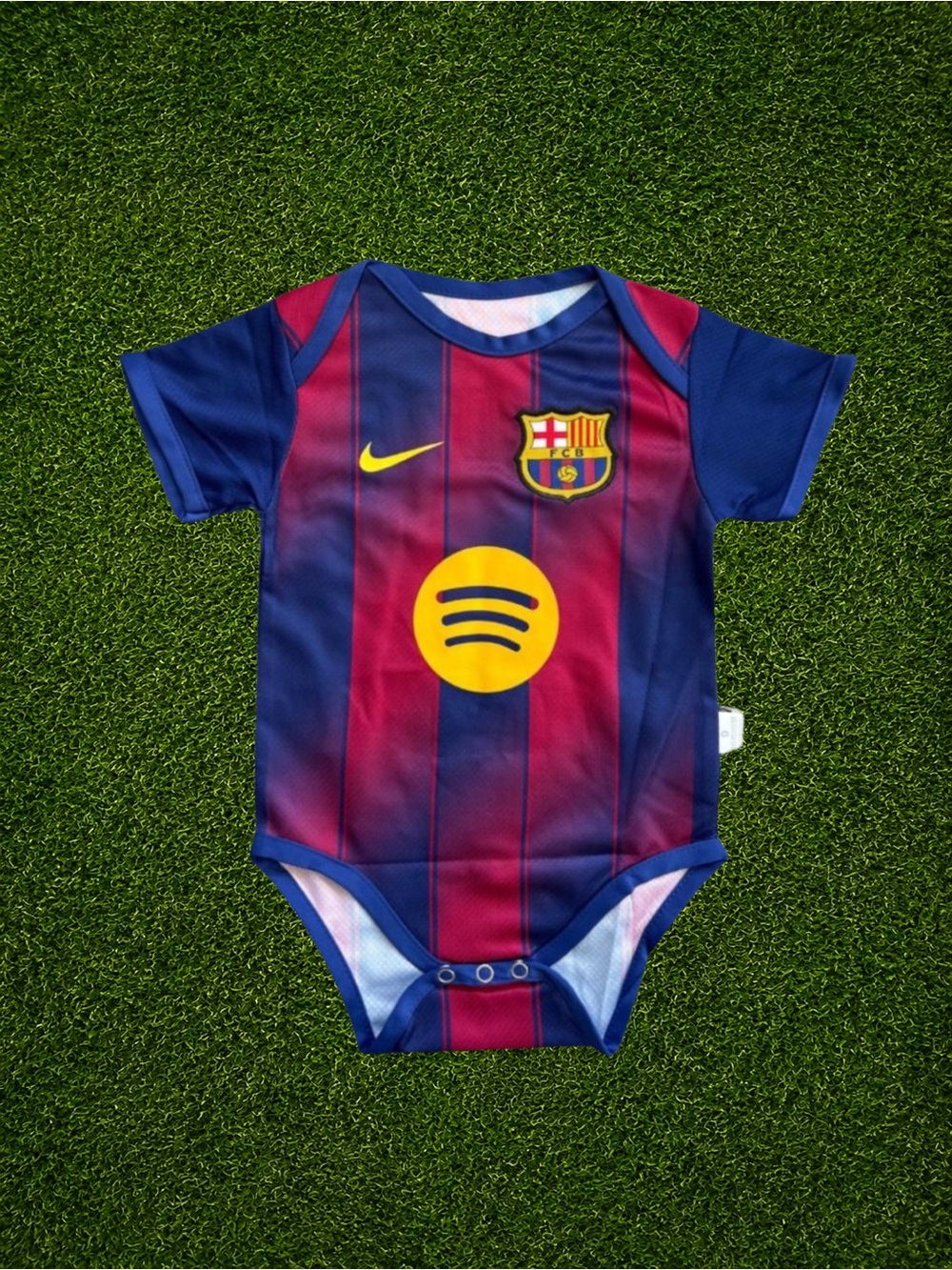 Nike Barcelona Kids Bodysuit - Blue, Red, and Yellow